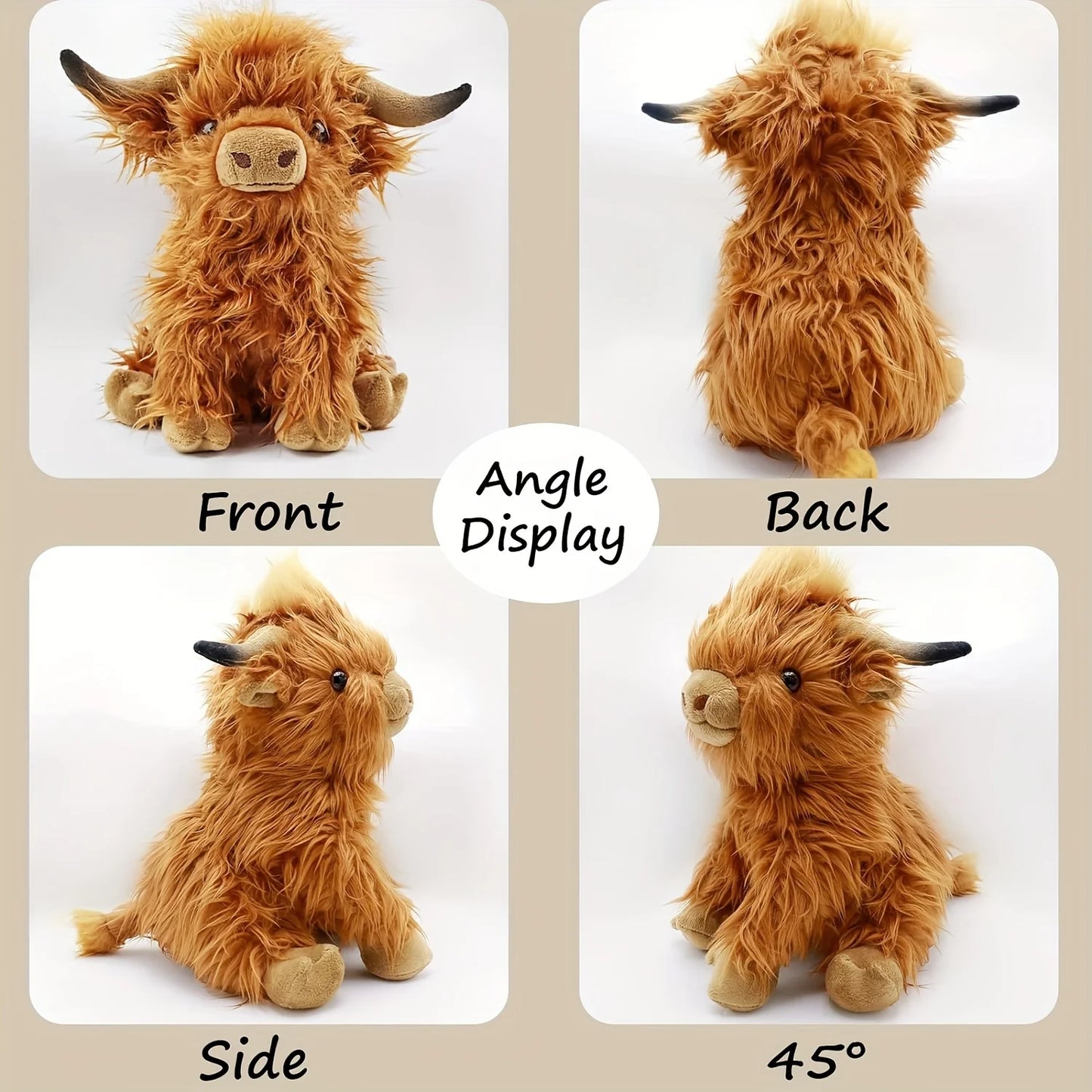 Highland Cow Plush Toy – 25cm
