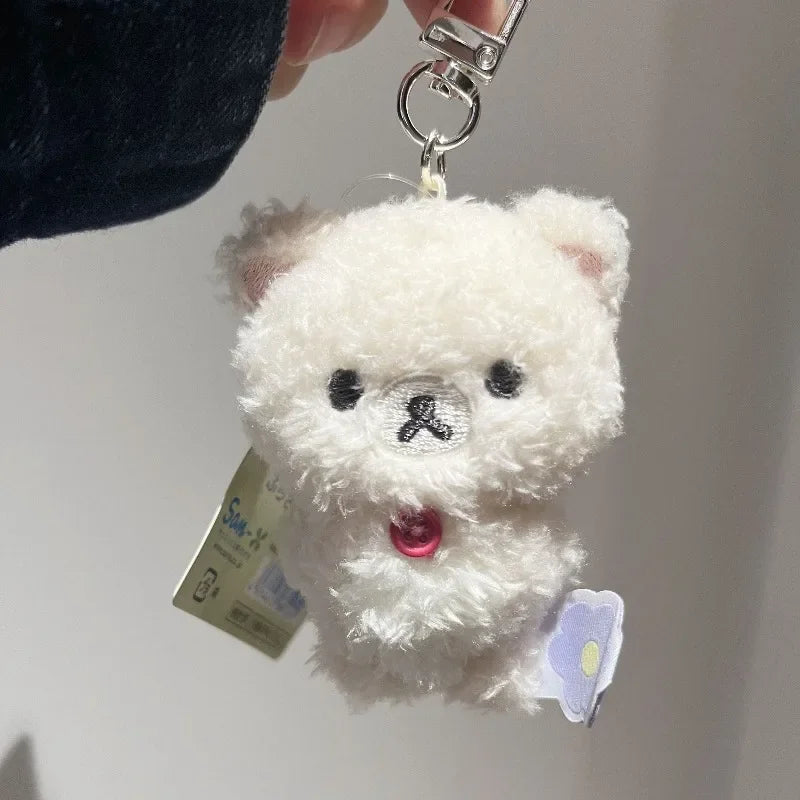 Fluffy Bear Plush Keychain – Curly Hair