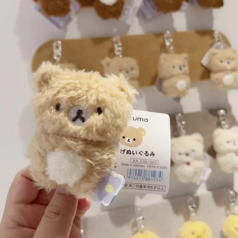 Fluffy Bear Plush Keychain – Curly Hair