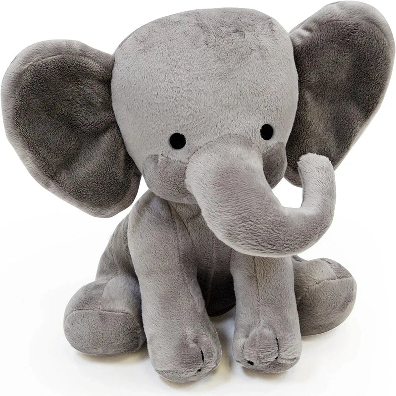 Gray-Pink Elephant Plush Pillow – 25cm