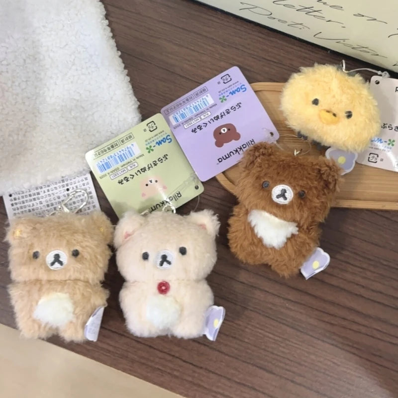 Fluffy Bear Plush Keychain – Curly Hair
