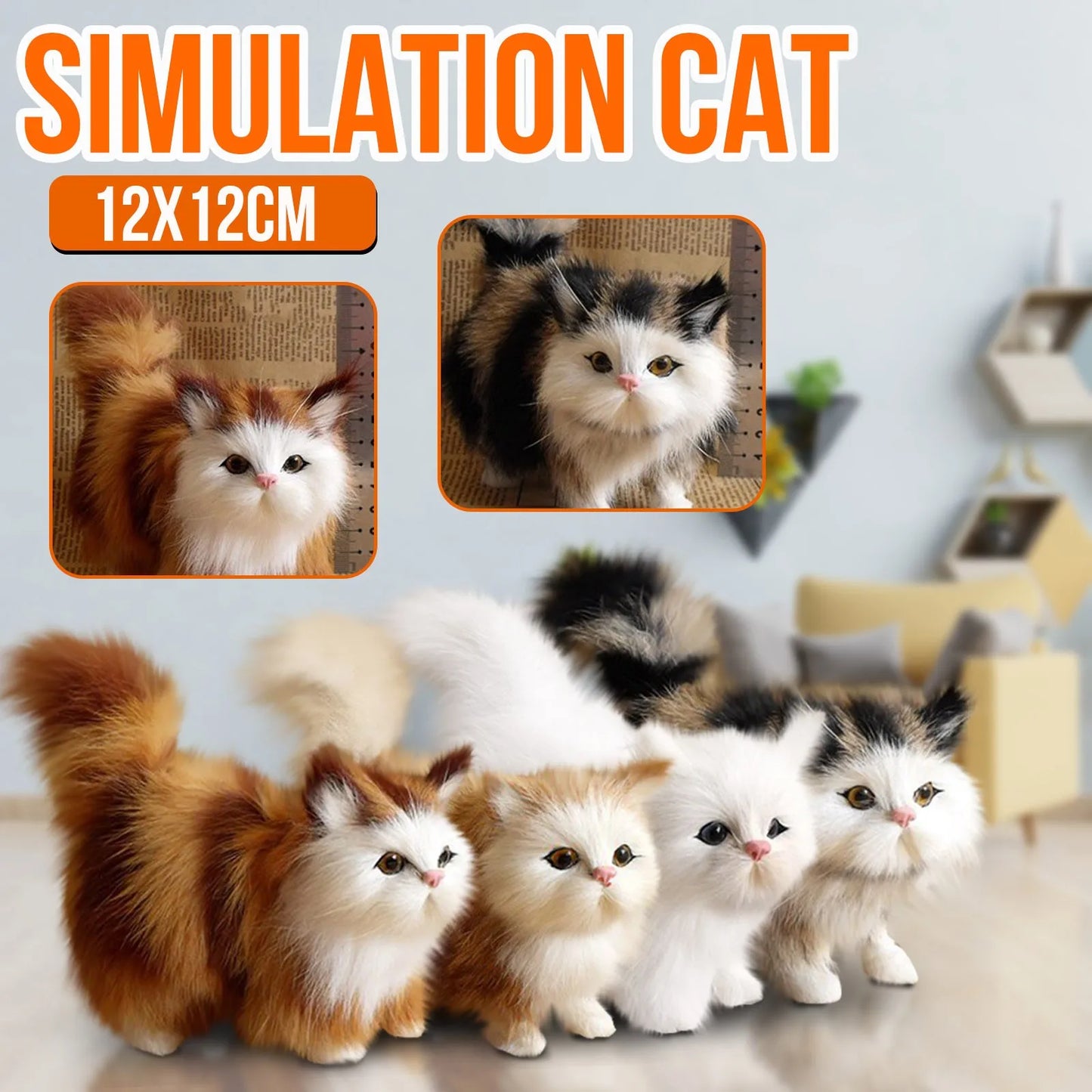 Realistic Cat Plush Toy – Simulation Kitten