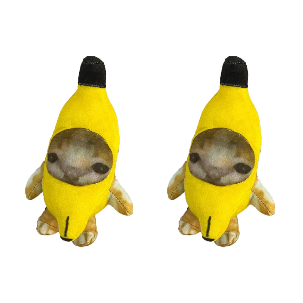 Banana Cat Plush Keychain – With Sound
