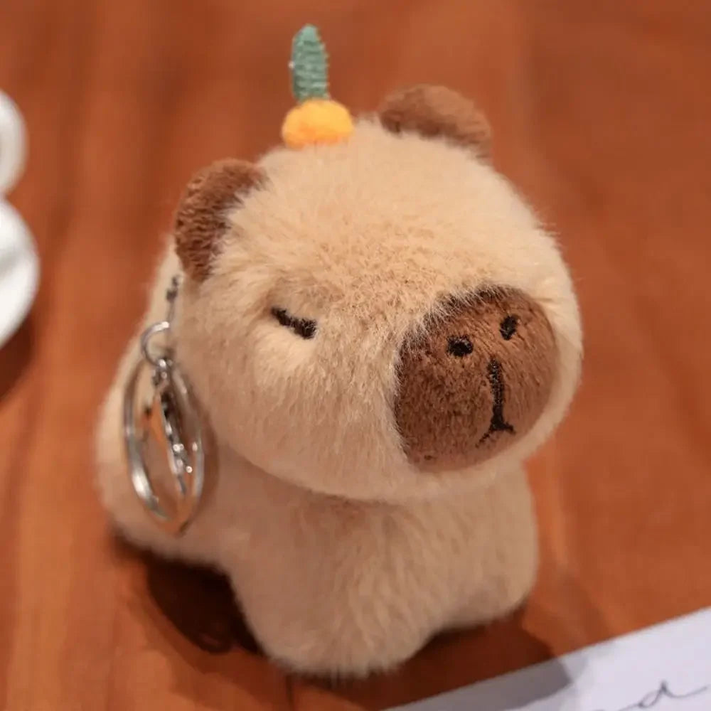Capybara Plush Keychain – Backpack Charm