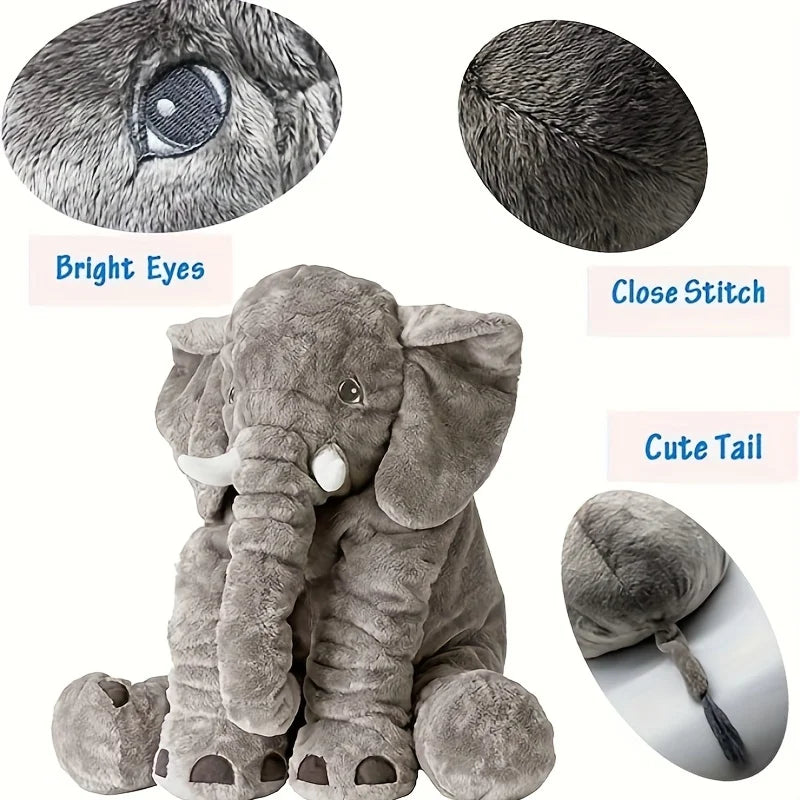 Elephant Plush Pillow Toy – 40cm