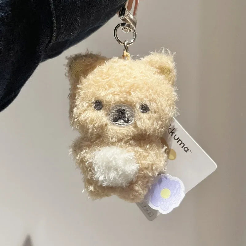 Fluffy Bear Plush Keychain – Curly Hair