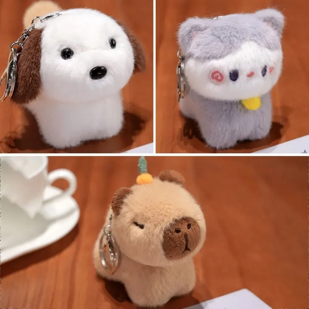Capybara Plush Keychain – Backpack Charm