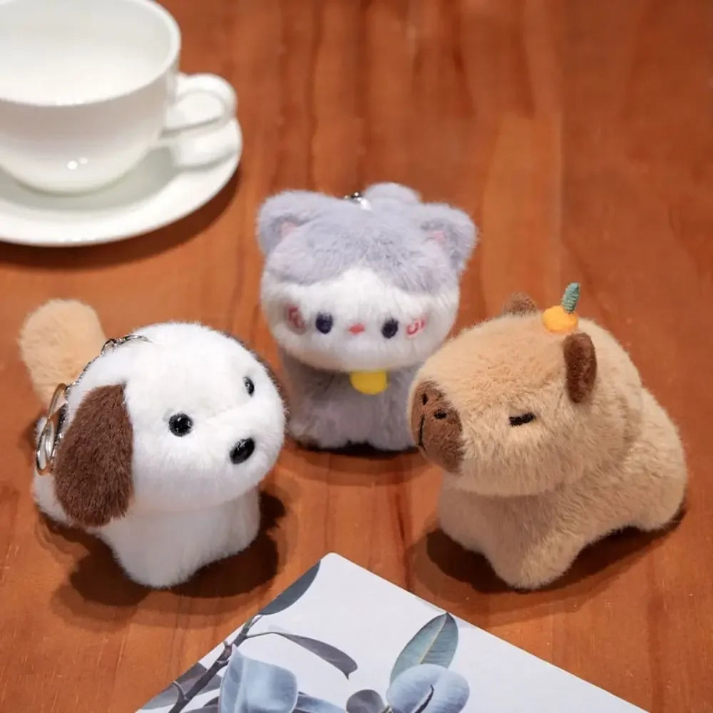 Capybara Plush Keychain – Backpack Charm