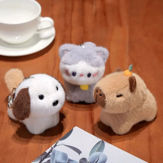 Capybara Plush Keychain – Backpack Charm