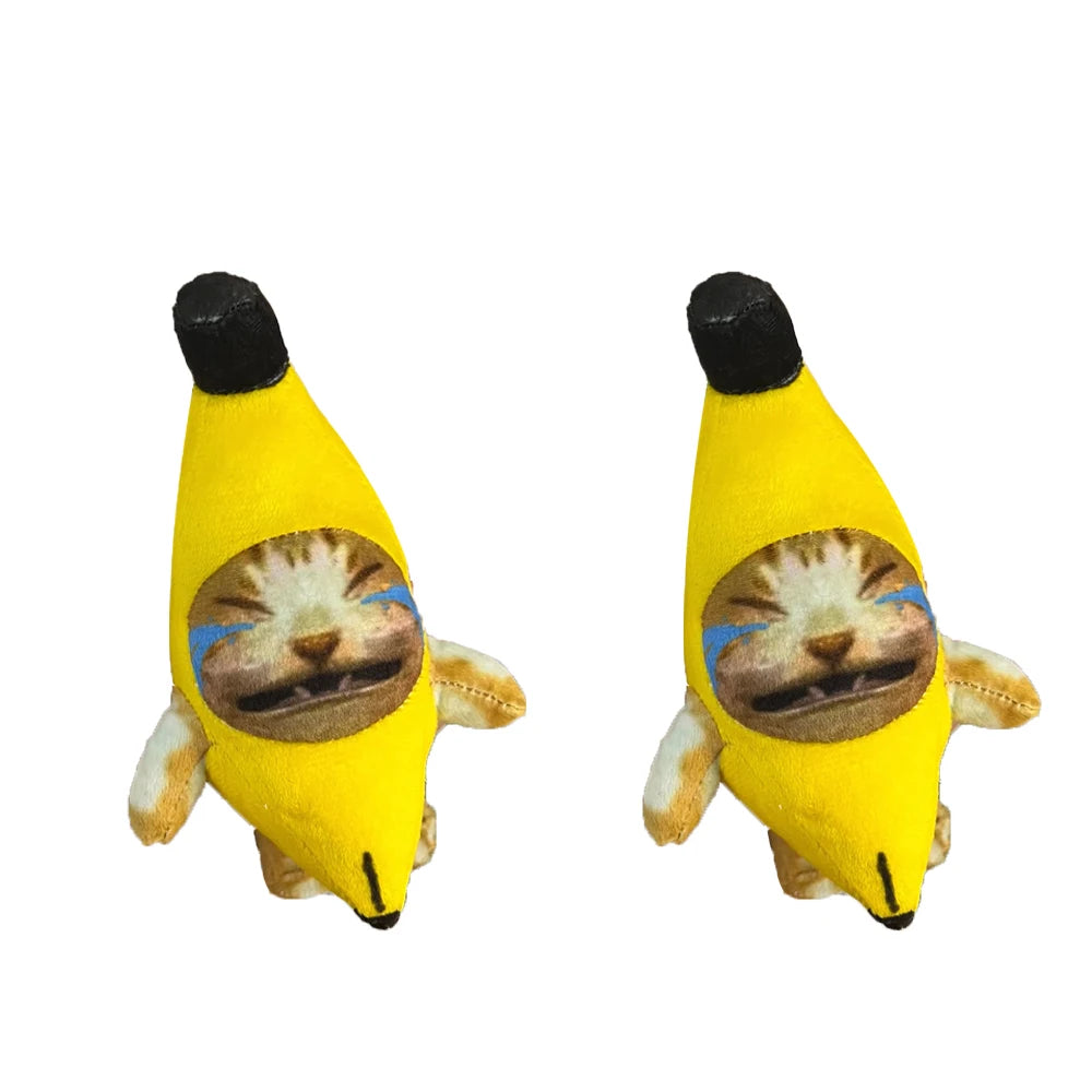 Banana Cat Plush Keychain – With Sound