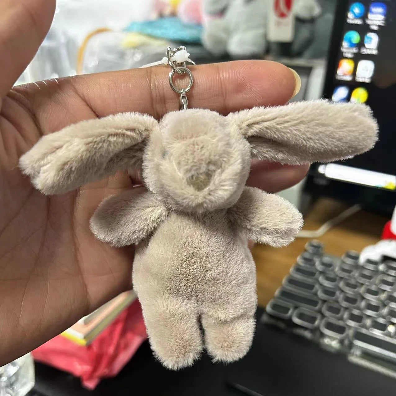 Rabbit Pompom Bag Charm