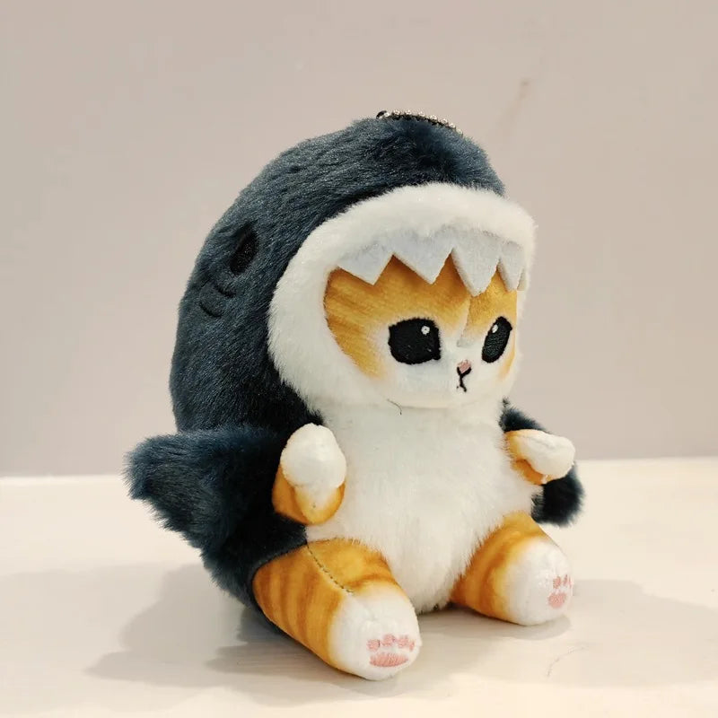 Shark Cat Plush Keychain – Tempura Shrimp Mofusand
