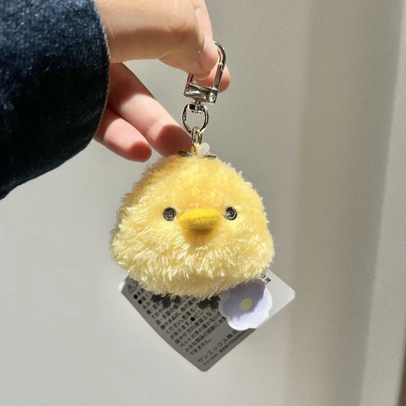 Fluffy Bear Plush Keychain – Curly Hair