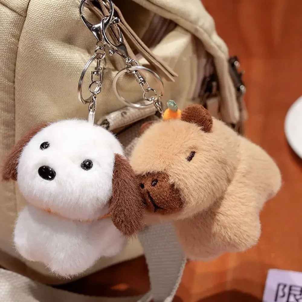 Capybara Plush Keychain – Backpack Charm